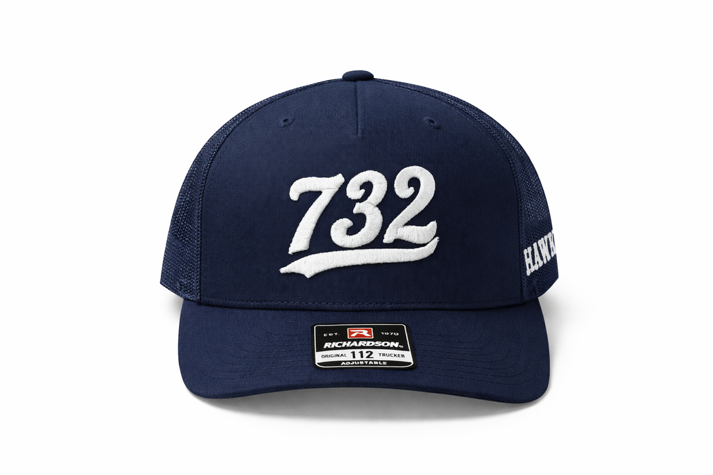 732 Trucker Hat Navy Hawks